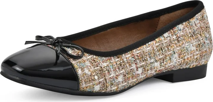 WHITE MOUNTAIN Women's Bocci Dressy Cap Toe Ballet Flat