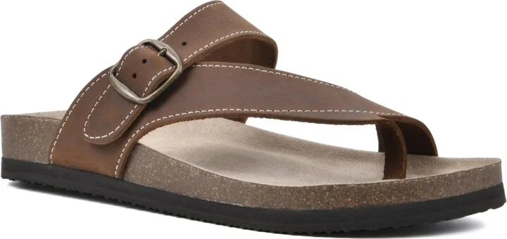 White Mountain Women's Carly Footbed Sandals - Brown, Leather - Image 3