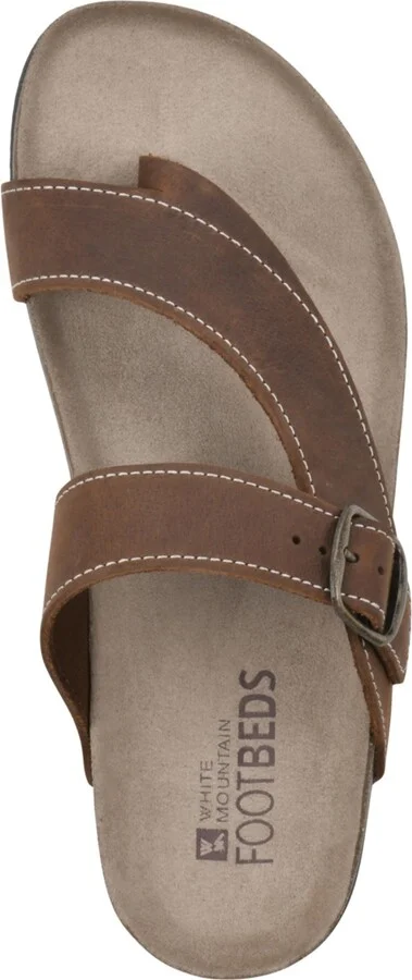 White Mountain Women's Carly Footbed Sandals - Brown, Leather - Image 6