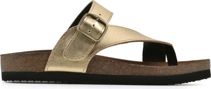 White Mountain Women's Carly Footbed Sandals - Brown, Leather - Image 7
