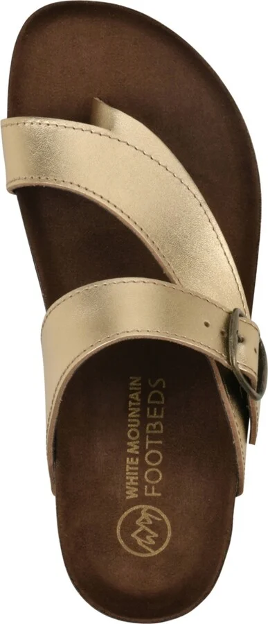 White Mountain Women's Carly Footbed Sandals - Brown, Leather - Image 9