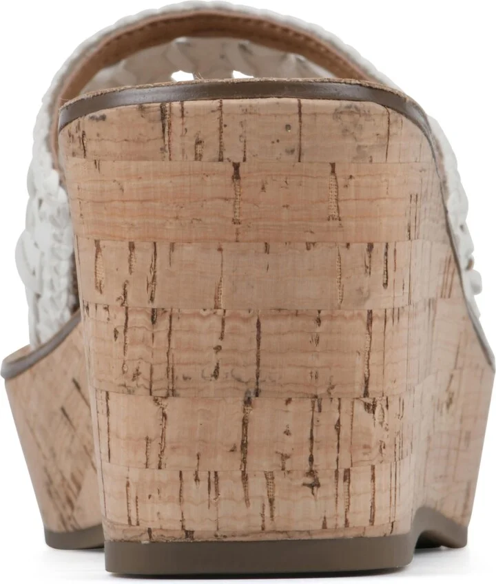 White Mountain Women's Charges Platform Slide Wedge Sandals - Image 3