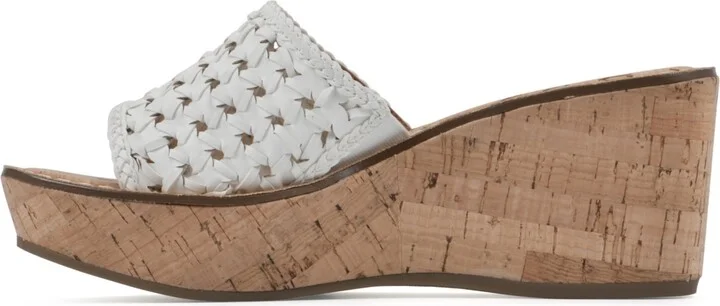 White Mountain Women's Charges Platform Slide Wedge Sandals - Image 6