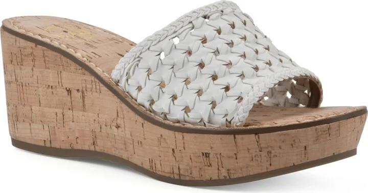White Mountain Women's Charges Platform Slide Wedge Sandals