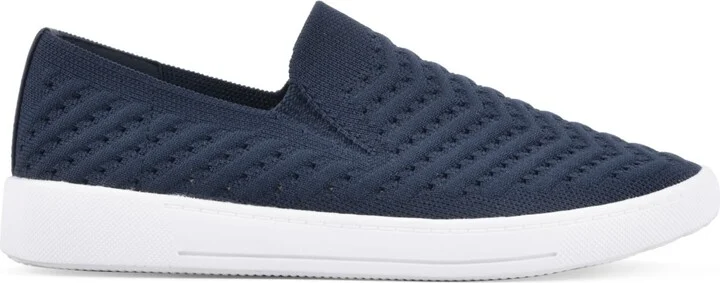 White Mountain Women's Courage Slip On Sneakers - Navy, Fabric - Image 2