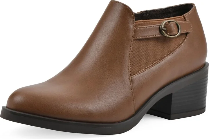 WHITE MOUNTAIN Women's Cuisine Heeled Western Shootie Boot