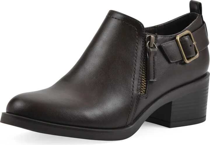 WHITE MOUNTAIN Women's Curby Heeled Ankle Shootie Boot
