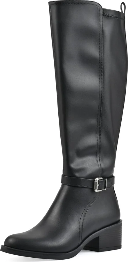 WHITE MOUNTAIN Women's Custard Block Heeled Tall Shaft Riding Boot
