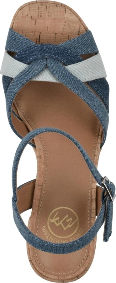 White Mountain Women's Dubonnet Cork Block Heel Sandals - Image 4