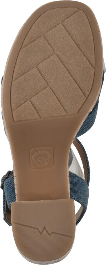 White Mountain Women's Dubonnet Cork Block Heel Sandals - Image 5