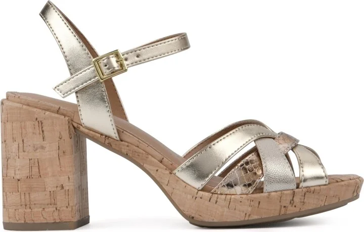 White Mountain Women's Dubonnet Cork Block Heel Sandals - Image 7