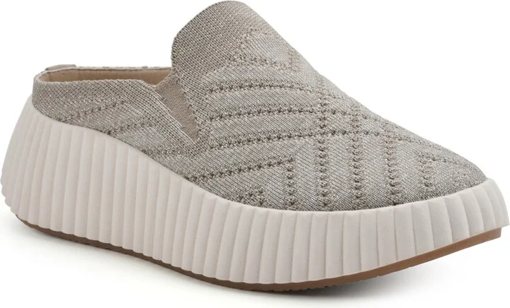 White Mountain Women's Dystant Slip On Platform Sneakers - Gold, Fabric
