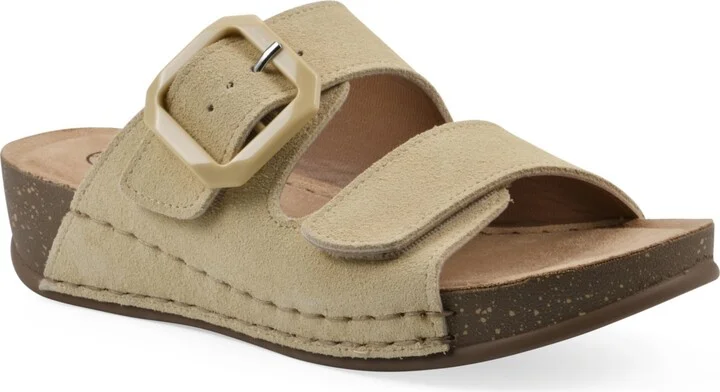 White Mountain Women's Fearful Slip-On Wedge Sandals