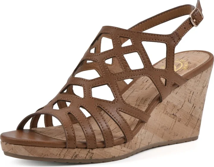 WHITE MOUNTAIN Women's Flaming Cork Wedge Sandal