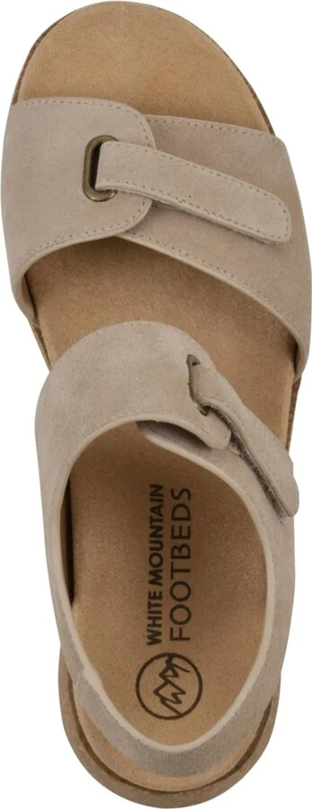 White Mountain Women's Gelato Round Toe Wedge Sandals - Image 4