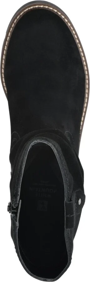 White Mountain Women's Glean Lug Sole Mid Shaft Boots - Black/sued - Image 4