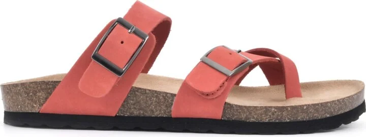 White Mountain Women's Gracie Footbed Sandals - Red, Leather - Image 2