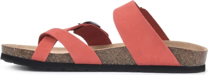 White Mountain Women's Gracie Footbed Sandals - Red, Leather - Image 6