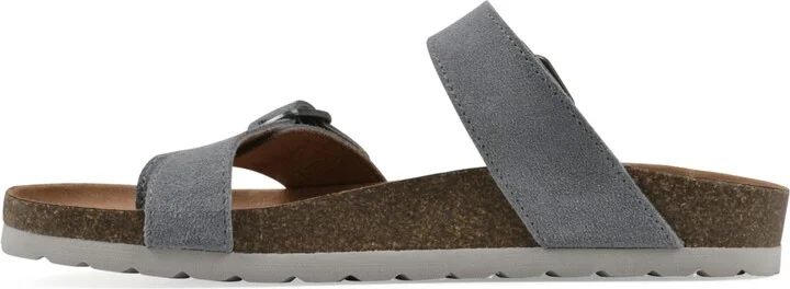 White Mountain Women's Grams Round Toe Flat Sandals - Image 11
