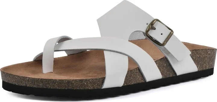WHITE MOUNTAIN Women's Graph Signature Comfort Molded Strappy Footbed Sandal