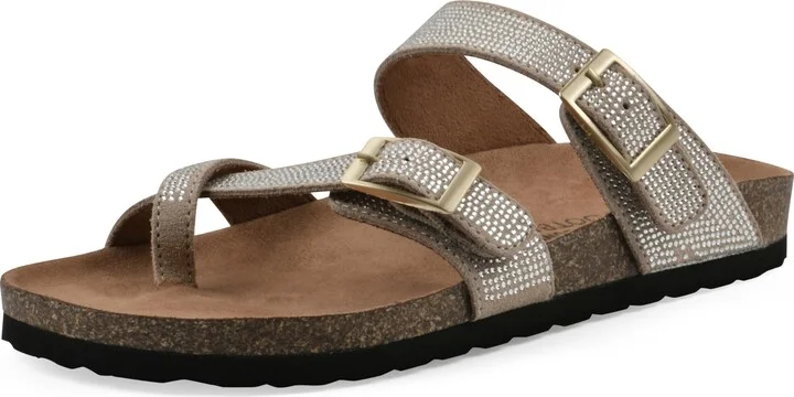 WHITE MOUNTAIN Women's Grays Signature Comfort-Molded Footbed Sandal