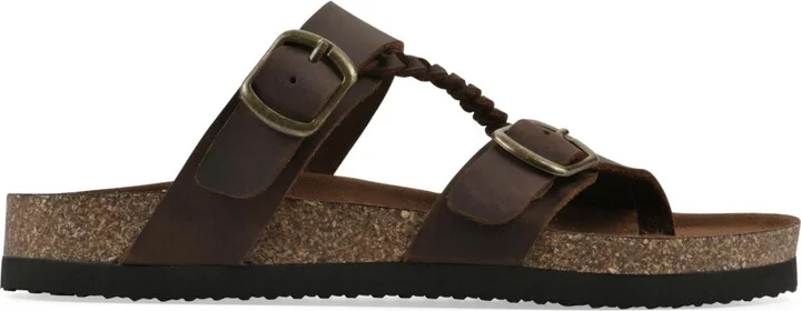 White Mountain Women's Hammy Round Toe Flat Sandals - Image 2