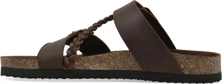 White Mountain Women's Hammy Round Toe Flat Sandals - Image 6