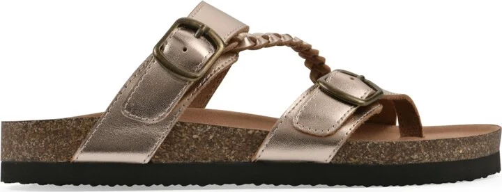 White Mountain Women's Hammy Round Toe Flat Sandals - Image 7