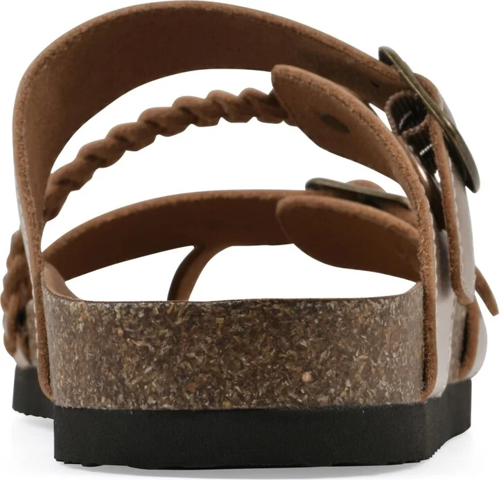 White Mountain Women's Hammy Round Toe Flat Sandals - Image 8