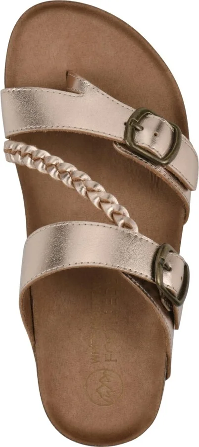 White Mountain Women's Hammy Round Toe Flat Sandals - Image 9