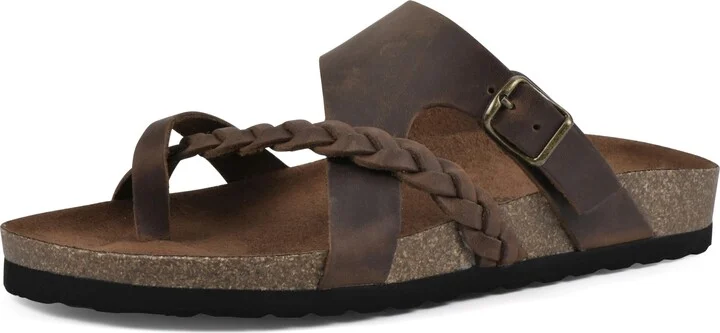 WHITE MOUNTAIN Women's Handpick Flat Sandal