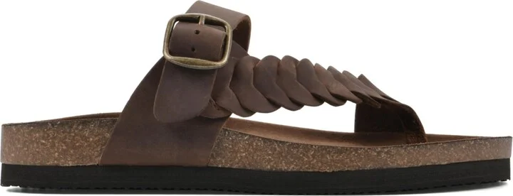 White Mountain Women's Happier Footbeds Sandals - Brown, Leather - Image 2