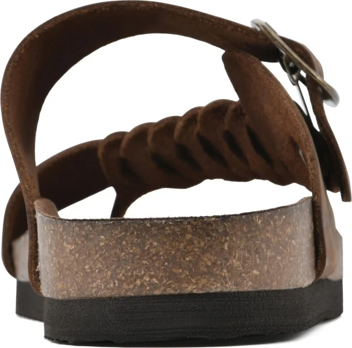 White Mountain Women's Happier Footbeds Sandals - Brown, Leather - Image 3