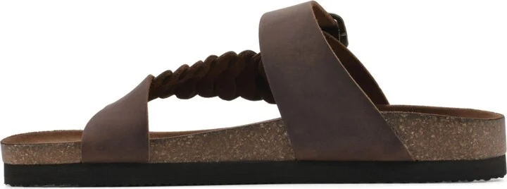 White Mountain Women's Happier Footbeds Sandals - Brown, Leather - Image 6