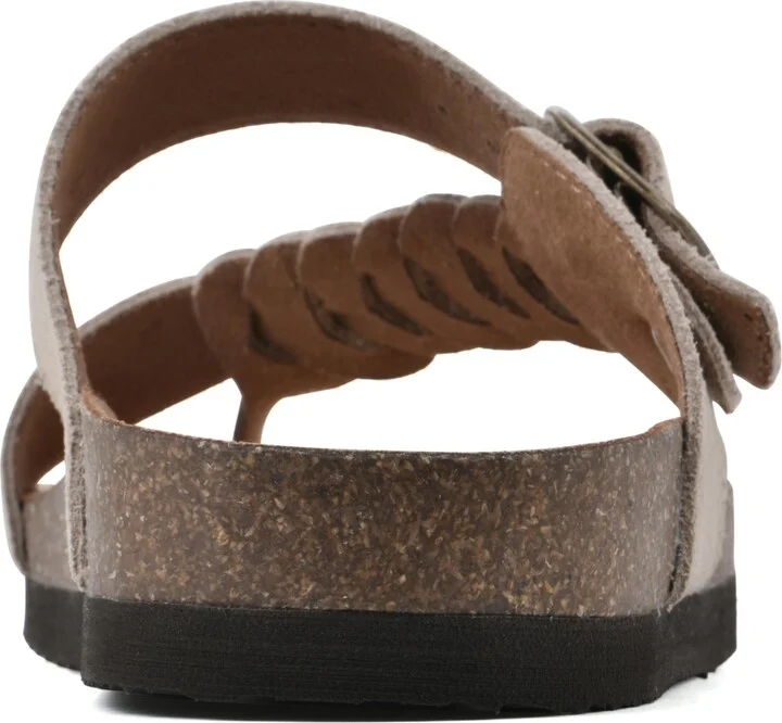 White Mountain Women's Happier Footbeds Sandals - Brown, Leather - Image 8