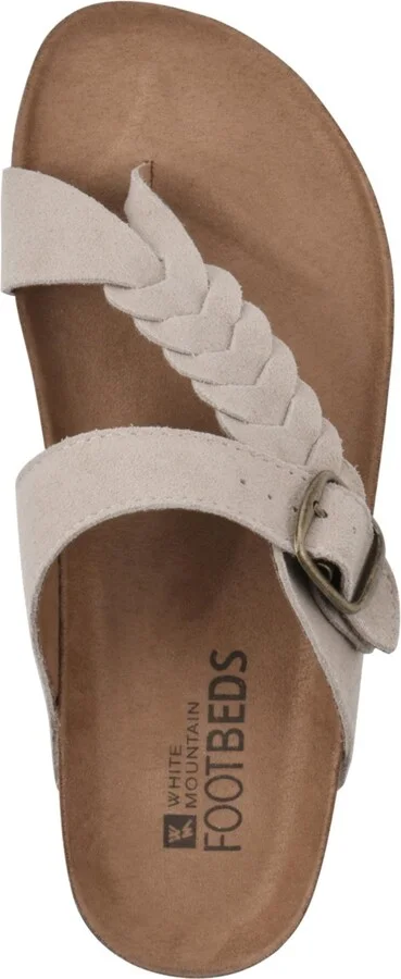 White Mountain Women's Happier Footbeds Sandals - Brown, Leather - Image 9