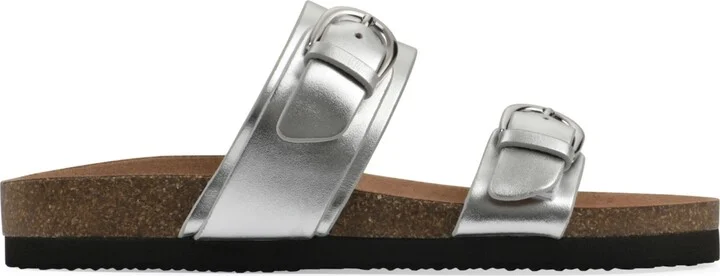 White Mountain Women's Hardball Round Toe Flat Sandals - Image 2