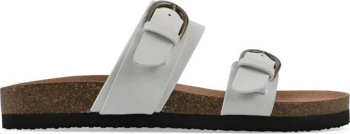 White Mountain Women's Hardball Round Toe Flat Sandals - Image 7