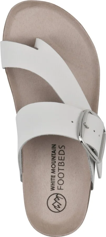 White Mountain Women's Harley Footbed Sandals - Antique-like, Gold, Leather - Image 9