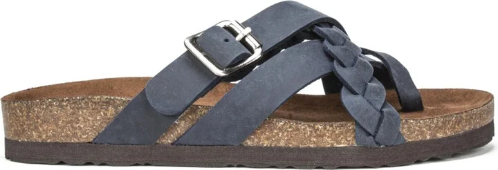 White Mountain Women's Harrington Footbed Sandals - Navy, Leather - Image 2