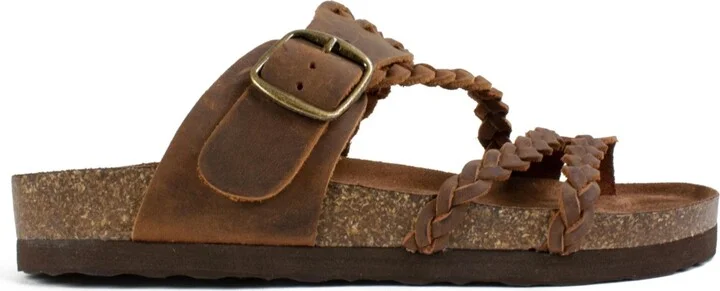 White Mountain Women's Hayleigh Footbed Sandals - White, Leather - Image 11