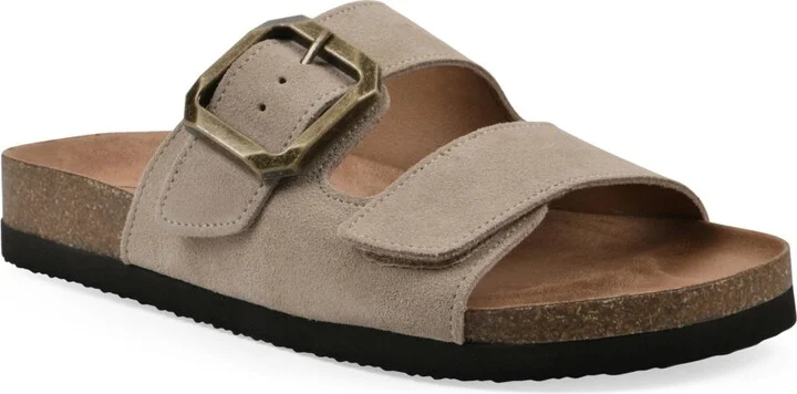 White Mountain Women's Hayloft Round Toe Flat Sandals
