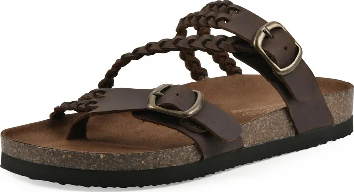 WHITE MOUNTAIN Women's Haziest Braided Signature Comfort-Molded Footbed Sandal