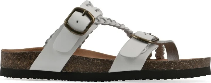 White Mountain Women's Haziest Round Toe Flat Sandals - Image 2