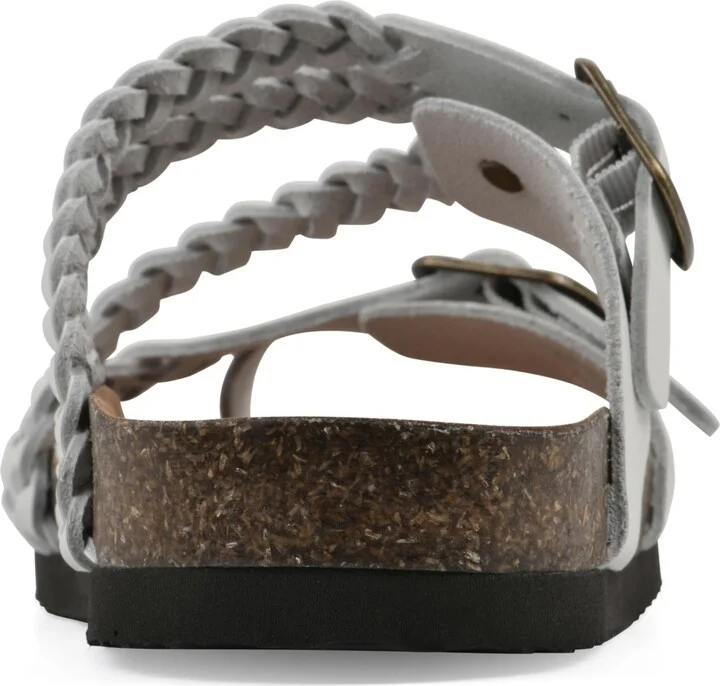 White Mountain Women's Haziest Round Toe Flat Sandals - Image 3