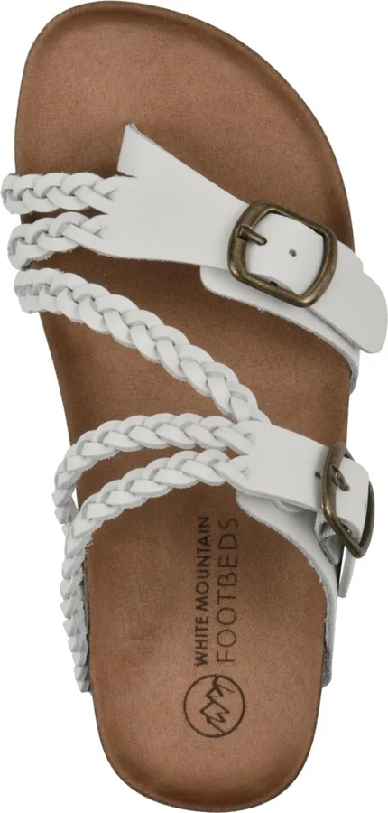 White Mountain Women's Haziest Round Toe Flat Sandals - Image 4
