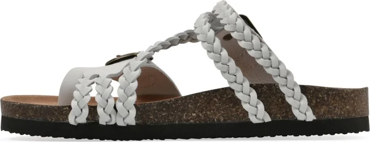 White Mountain Women's Haziest Round Toe Flat Sandals - Image 6