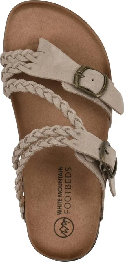 White Mountain Women's Haziest Round Toe Flat Sandals - Image 9