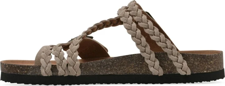 White Mountain Women's Haziest Round Toe Flat Sandals - Image 11