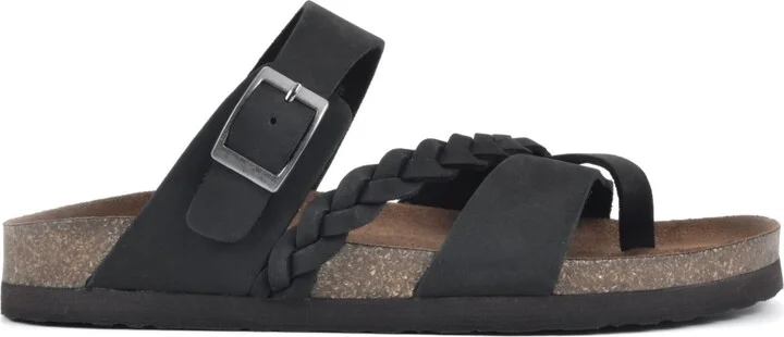 White Mountain Women's Hazy Footbed Sandals - White, Leather - Image 7